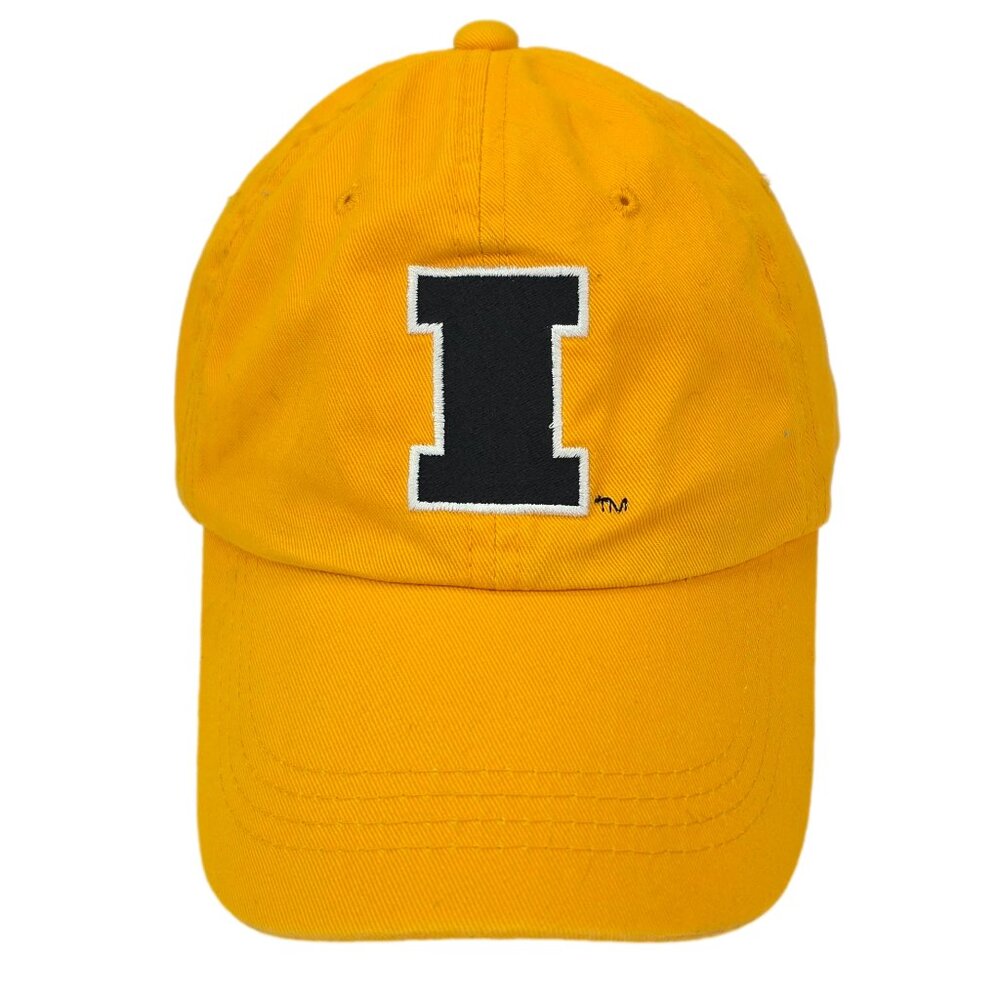 Iowa Hawkeyes Hat Yellow Strapback Dad Cap Signatures‎ OSFM NCAA Fan Gear Alumni